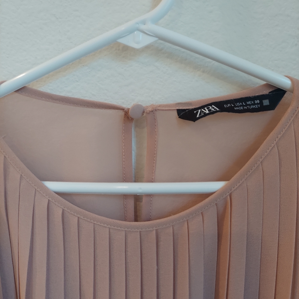 Zara Ruffled Pink Blouse - Picture 3 of 10